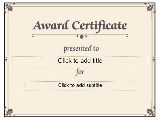 certificate of achievement template word 2003