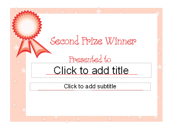 2nd Choice Awarding Certificate