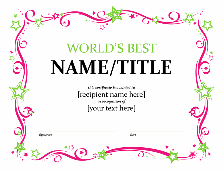 Global's Better Certificate