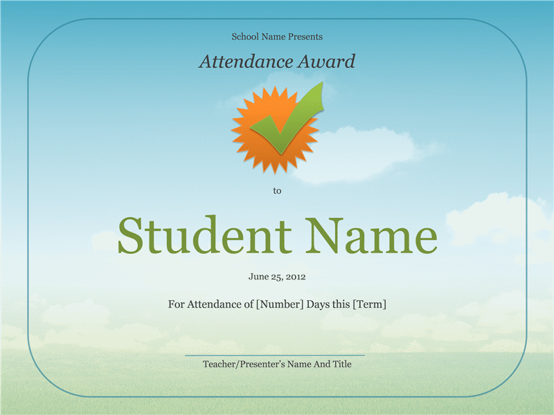 Pupil Attending Awarding