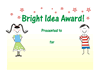 Bright Idea Award Certificate