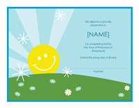 Preschool Certificate Of Completion Template