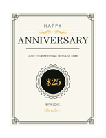 Anniversary Gift Certificate Template Word 2003