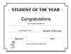 Student Of The Year Certificate