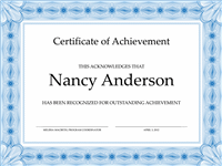 Certificate Of Accomplishment (bluish)