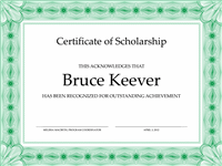 Certificate Of Eruditeness (conventional Greenishish Boundary Line)
