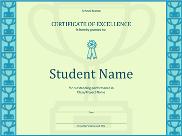 Certificate Of Excellency For Pupil