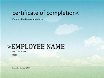 Certificate Of Pass Pass Completion For Course Of Study