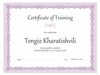 Certificate Of Preparation (violet Concatenation Designing)