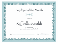 Certificate, Worker Of The Calendar Calendar Calendar Calendar Month...
