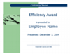 Efficiency Award (capsules Design)