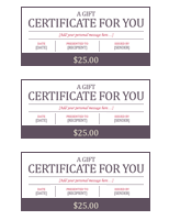 Endowment Certificates (3 Per Page)