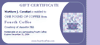 Gift Certificate For Merchandise