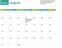 Multi Year Academic Calendar