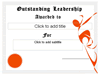 Outstanding Leadership Award Certificate