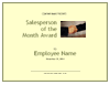 Salesperson Of The Month Award