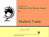 Student Of The Month Award Certificate (elementary)