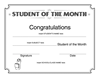 Student Of The Month Certificate