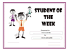 Student Of The Week Certificate