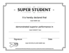 Super Student Certificate