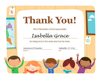Thank You Certificate
