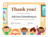 Thank You Certificate